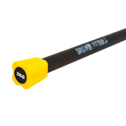 Бодибар обрезиненный 2 кг (фиолет/желтый/оранжевый)